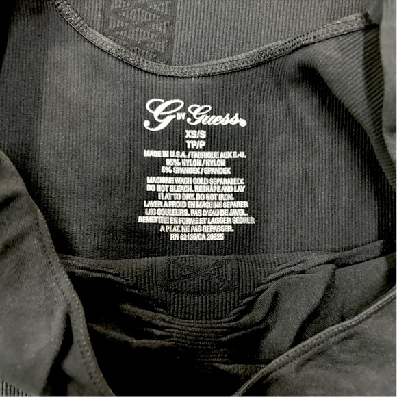 G by Guess Black Ribbed Tummy Control Camisole Top - Picture 3 of 3